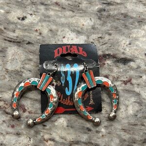 Dual Silver and Multicolor Earrings